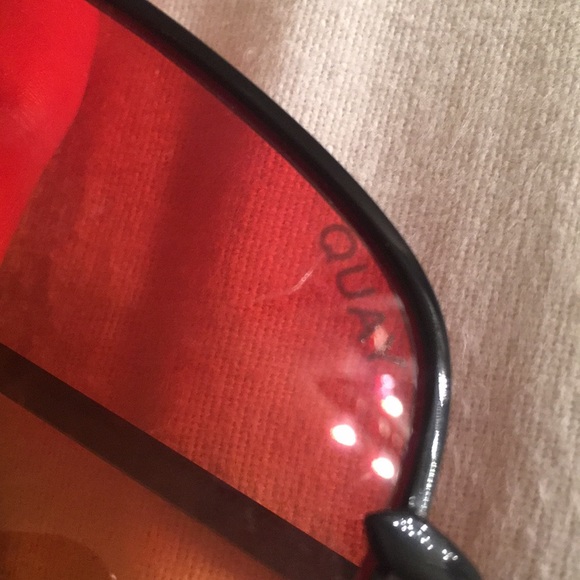 Quay x Desi Sahara orange yellow Fade Sunglasses - Picture 6 of 6